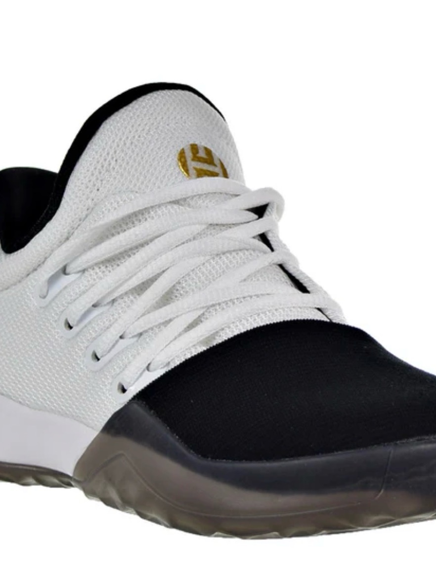 Adidas Harden Vol.1 C Little Kid's Shoes White/Black/Metallic Gold